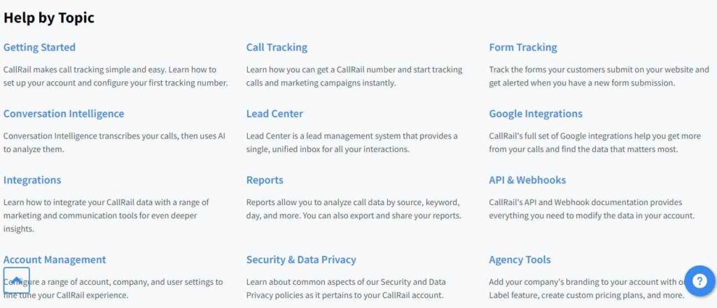 CallRail Help Article Centre