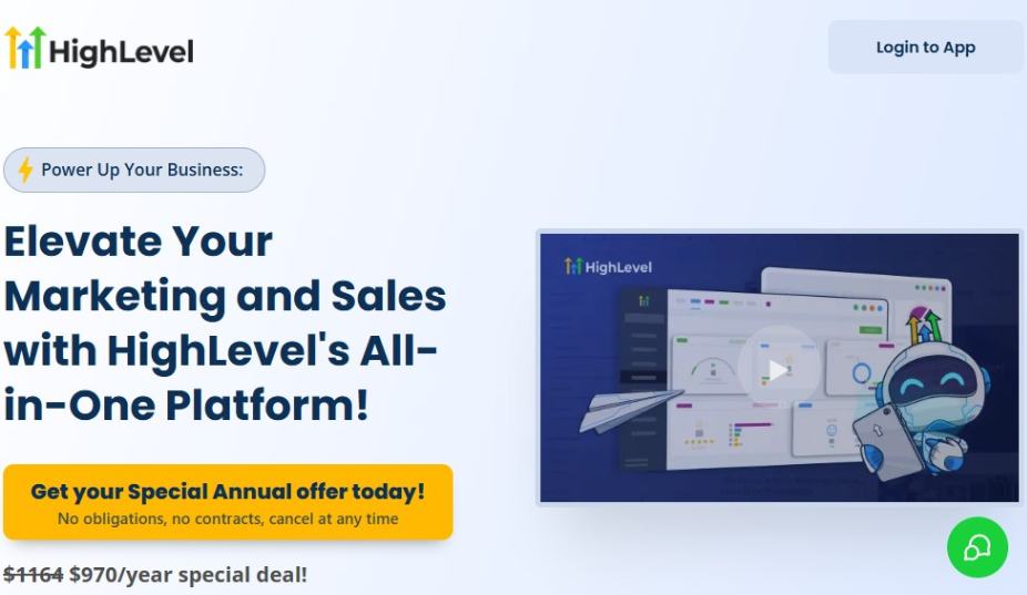 GoHighLevel Yearly Plan Interface