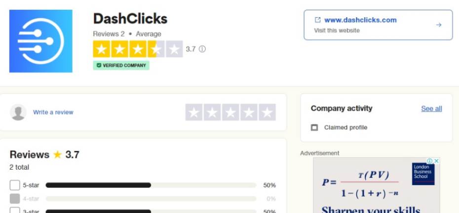 DashClicks User Feedback on Trustpilot