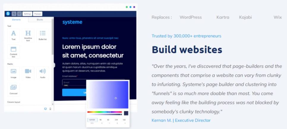 Systeme.io Website Builder